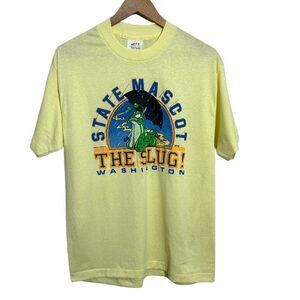 VTG Single Stitch Washington State Mascot T Shirt L Slug PNW Hef-T Tee Jays